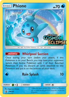 Phione Prerelease SM220 - Sun & Moon Black Star Promo