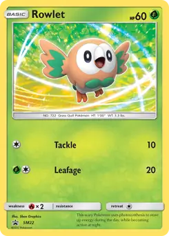 Rowlet SM22 - Sun & Moon Black Star Promo
