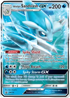 Alolan Sandslash GX SM236 - Sun & Moon Black Star Promo