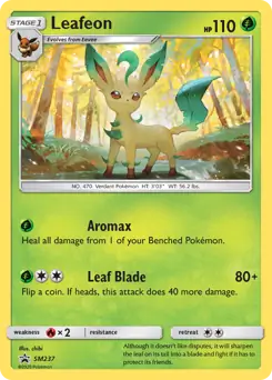 Leafeon SM237 - Sun & Moon Black Star Promo
