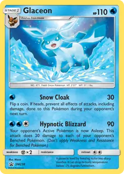 Glaceon SM238 - Sun & Moon Black Star Promo