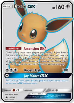 Eevee GX SM242 - Sun & Moon Black Star Promo