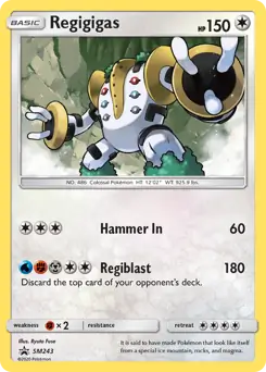 Regigigas SM243 - Sun & Moon Black Star Promo