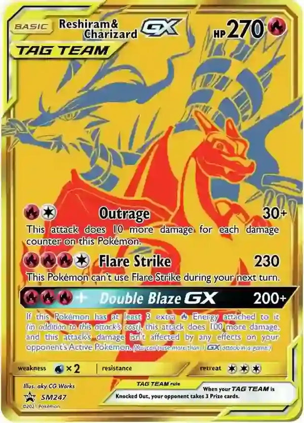 Reshiram & Charizard GX SM247 - Sun & Moon Black Star Promo