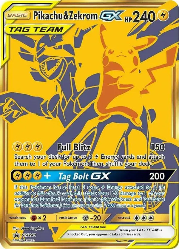 Pikachu & Zekrom GX SM248 - Sun & Moon Black Star Promo