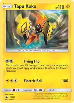 Tapu Koko SM30 - Sun & Moon Black Star Promo