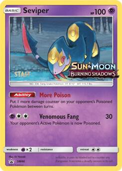 Seviper Prerelease Staff SM46 - Sun & Moon Black Star Promo