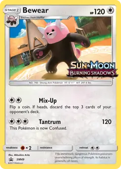 Bewear Prerelease SM49 - Sun & Moon Black Star Promo