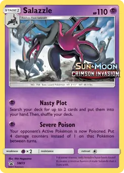 Salazzle Prerelease SM73 - Sun & Moon Black Star Promo