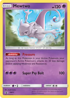 Mewtwo SM77 - Sun & Moon Black Star Promo