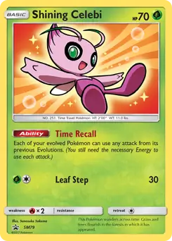 Shining Celebi SM79 - Sun & Moon Black Star Promo