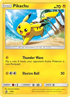Pikachu SM81 - Sun & Moon Black Star Promo