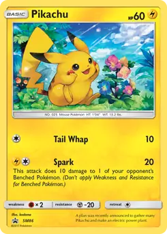 Pikachu SM86 - Sun & Moon Black Star Promo