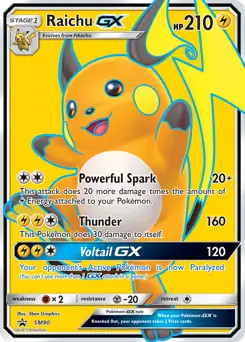 Raichu GX SM90 - Sun & Moon Black Star Promo