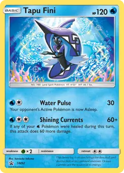 Tapu Fini SM92 - Sun & Moon Black Star Promo