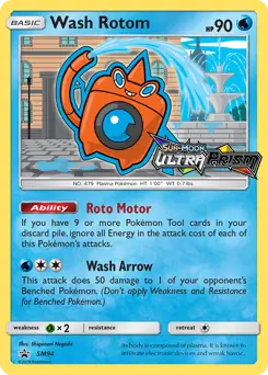 Wash Rotom Prerelease SM94 - Sun & Moon Black Star Promo