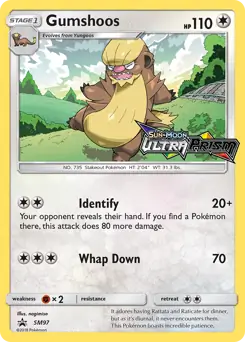 Gumshoos Prerelease SM97 - Sun & Moon Black Star Promo
