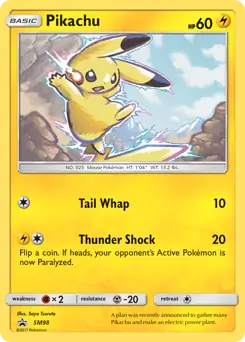 Pikachu SM98 - Sun & Moon Black Star Promo