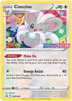 Cinccino Prerelease Staff SWSH009 - Sword & Shield Promo