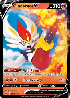 Cinderace V SWSH015 - Sword & Shield Promo