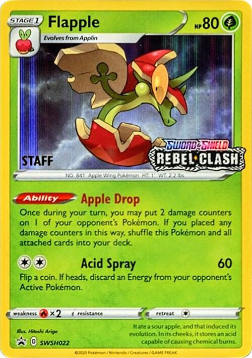Flapple Prerelease Staff SWSH022 - Sword & Shield Promo