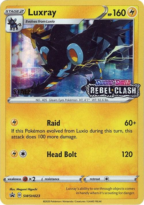 Luxray Prerelease Staff SWSH023 - Sword & Shield Promo