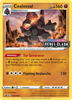 Coalossal Prerelease SWSH024 - Sword & Shield Promo