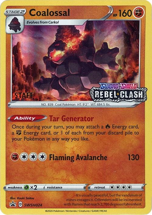 Coalossal Prerelease Staff SWSH024 - Sword & Shield Promo