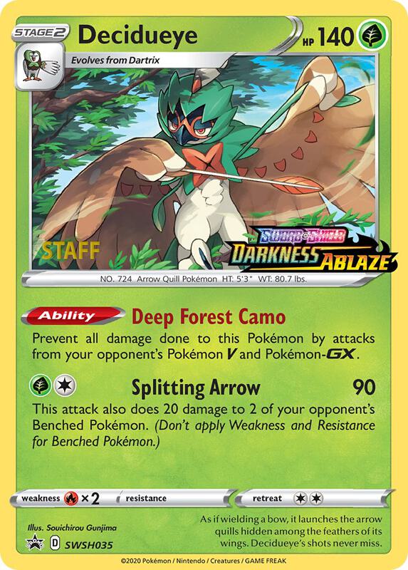 Decidueye Prerelease Staff SWSH035 - Sword & Shield Promo