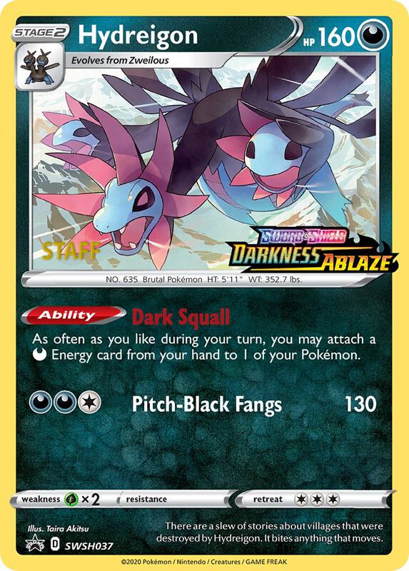 Hydreigon Prerelease Staff SWSH037 - Sword & Shield Promo
