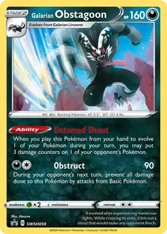 Galarian Obstagoon SWSH059 - Sword & Shield Promo