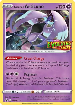 Galarian Articuno Prerelease SWSH123 - Sword & Shield Promo