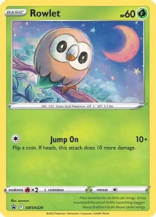 Rowlet Cosmos Holo SWSH220 - Miscellaneous Promos
