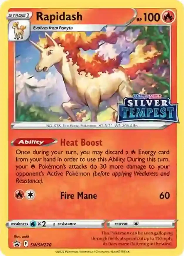 Rapidash Prerelease SWSH270 - Sword & Shield Promo