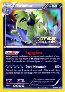 Tyranitar Prerelease Staff XY130 - XY Black Star Promos