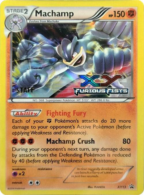Machamp Prerelease Staff XY13 - XY Black Star Promos