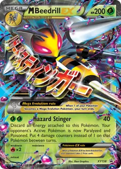 M Beedrill EX XY158 - XY Black Star Promos