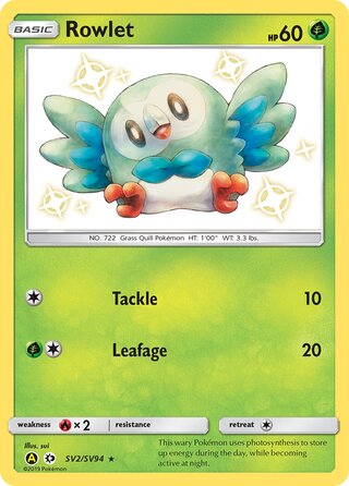 Rowlet SV2/SV94 - Hidden Fates