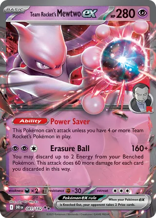 Team Rocket's Mewtwo ex 081/182 - Destined Rivals