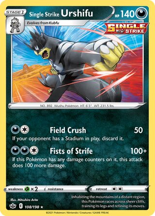 Single Strike Urshifu 108/198 - Chilling Reign