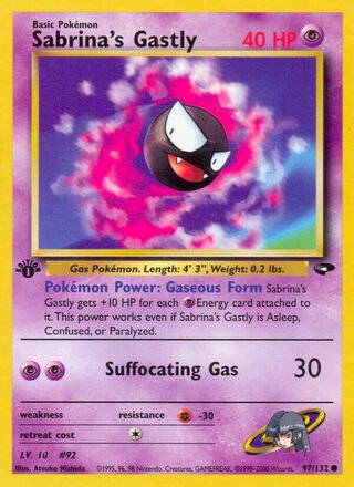 Sabrina's Gastly 97/132 - Gym Challenge