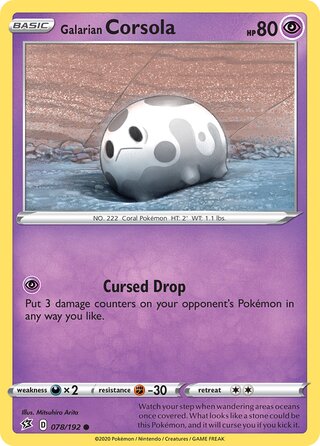 Galarian Corsola 078/192 - Rebel Clash