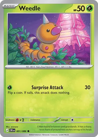 Weedle 001/086 - Chaos Rising
