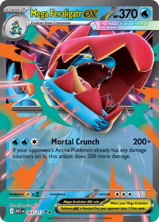 Mega Feraligatr ex 043/217 - Ascended Heroes