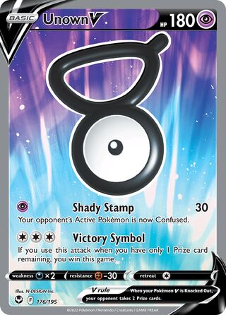 Unown V 176/195 - Silver Tempest
