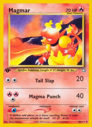 Magmar 40/111 - Neo Genesis
