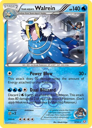 Team Aqua's Walrein 5/34 - Double Crisis