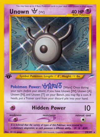 Unown [W] 29/105 - Neo Destiny