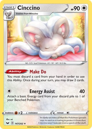 Cinccino 147/202 - Sword & Shield Base