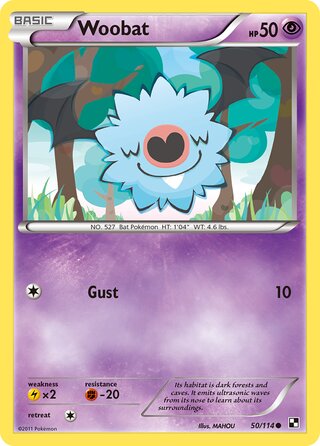 Woobat 50/114 - Bllack & White Base